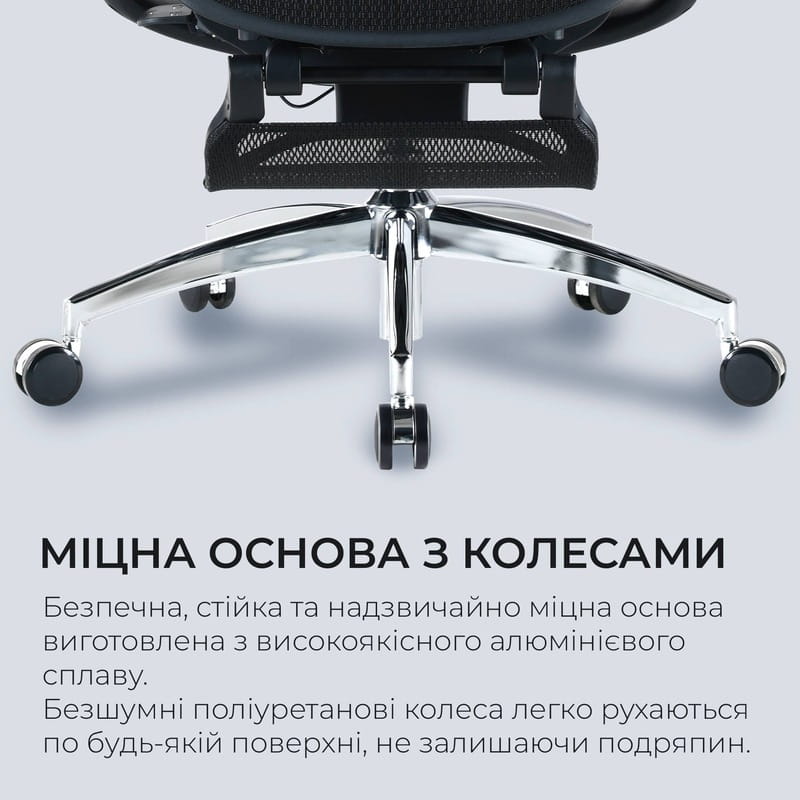 Крісло офісне Sihoo Doro C300 Pro Mesh Black with footrest (Doro-C300-Pro-M101-JT)