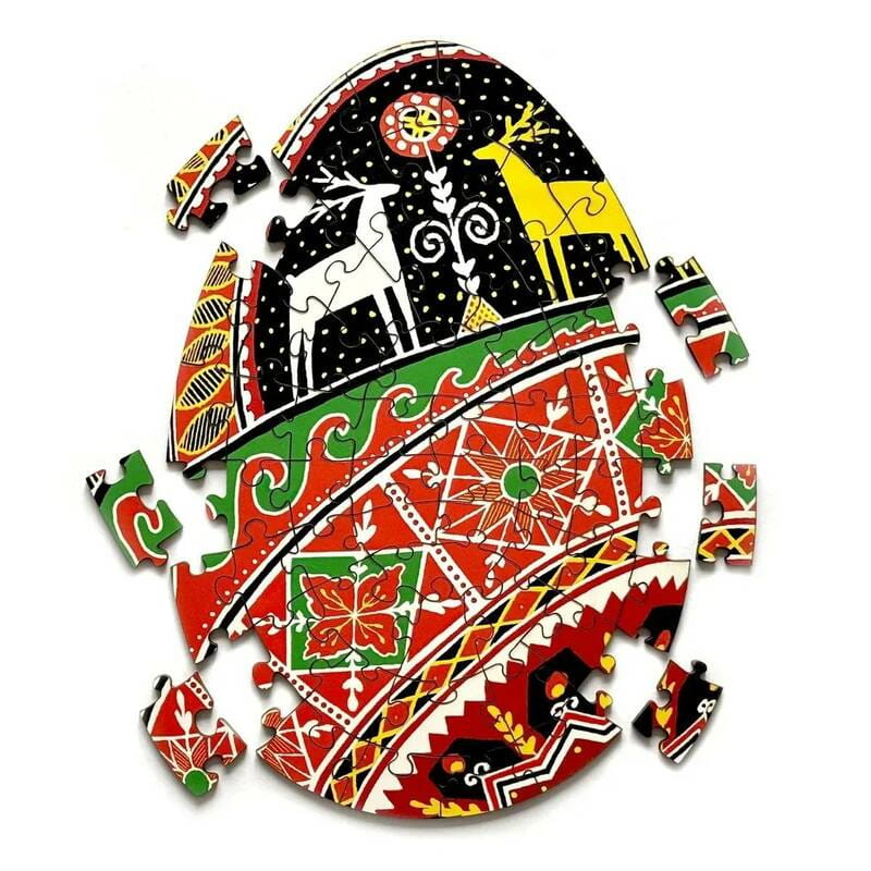 Пазл дерев`яний UkrainianPuzzles Писанка у візерунках Тараса Городецького