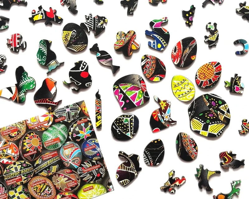 Пазл дерев`яний UkrainianPuzzles Мистецтво писанкарства Віри Манько