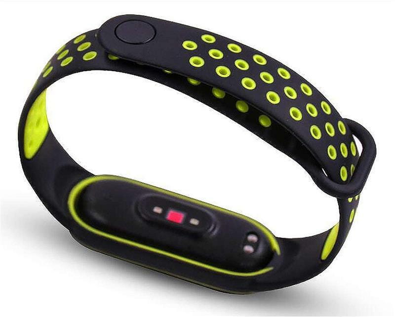Ремешок BeCover Nike Style для Xiaomi Mi Smart Band 5/Mi Smart Band 6 Black-Green (705152)