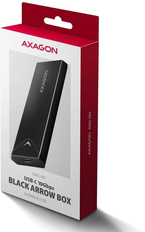 Зовнішня кишеня Axagon NVMe M.2 2242/2260/2280 USB Type-C 3.2 Black (EEM2-UB2)