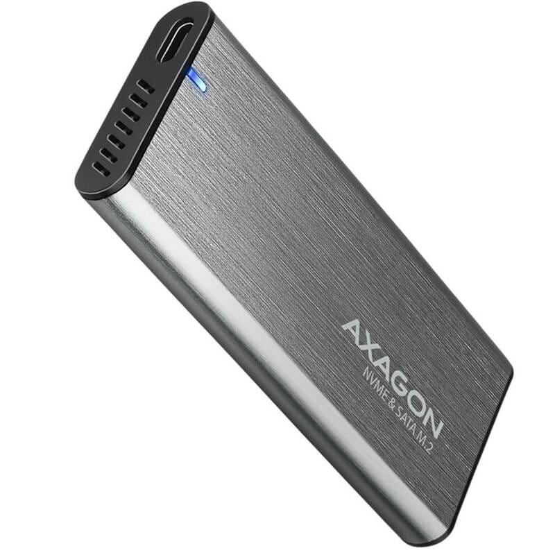 Зовнішня кишеня Axagon NVMe M.2 2242/2260/2280 USB Type-C 3.2 Silver (EEM2-SG2)