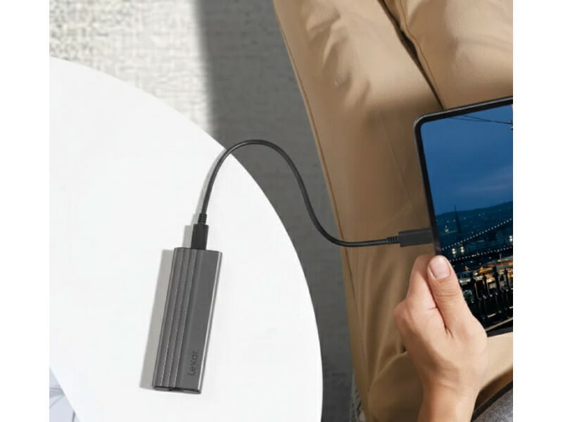 Зовнішня кишеня Lexar E300 NVMe M.2 2230/2242/2260/2280 USB Type-C 3.2 Grey (LPAE300-RNBNG)