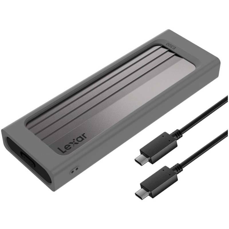 Зовнішня кишеня Lexar E300 NVMe M.2 2230/2242/2260/2280 USB Type-C 3.2 Grey (LPAE300-RNBNG)