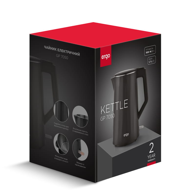 Электрочайник Ergo GP-7050 Black