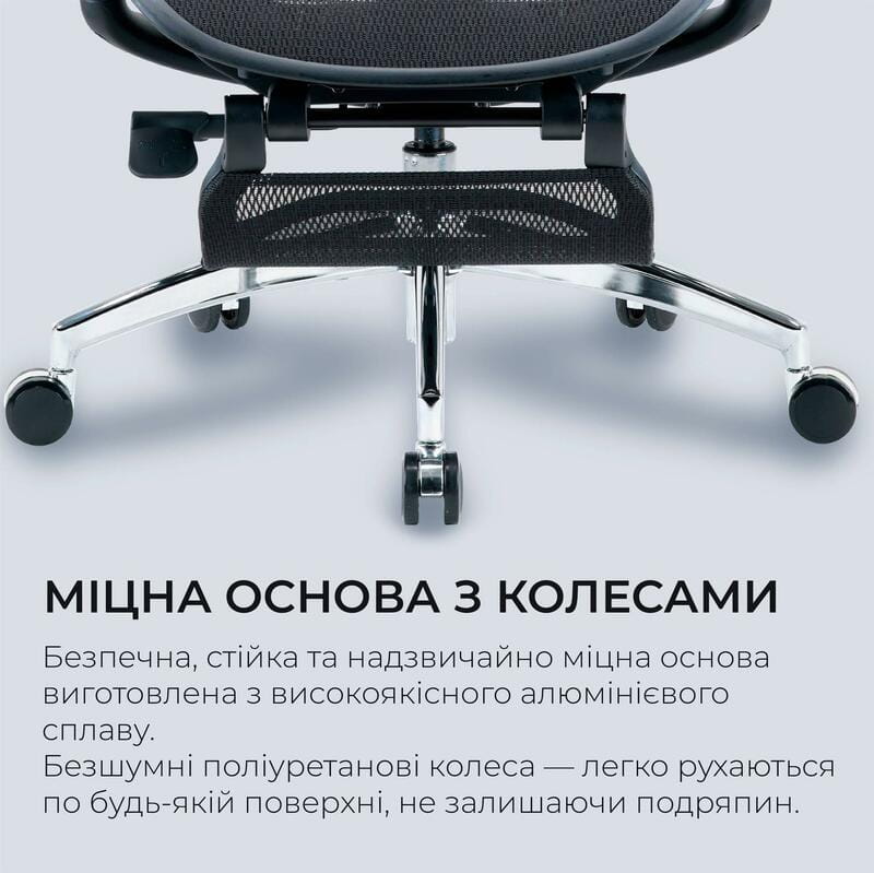 Крісло офісне Sihoo Doro C300L Mesh Black with footrest (Doro-C300L-A3-101-JT)