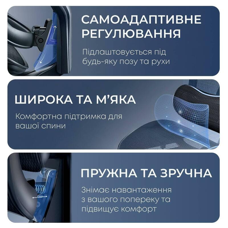 Крісло офісне Sihoo Doro C300L Mesh Black with footrest (Doro-C300L-A3-101-JT)