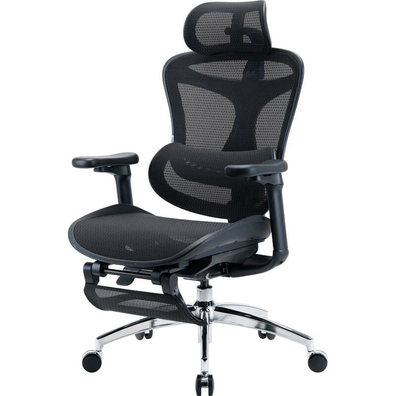 Крісло офісне Sihoo Doro C300L Mesh Black with footrest (Doro-C300L-A3-101-JT)