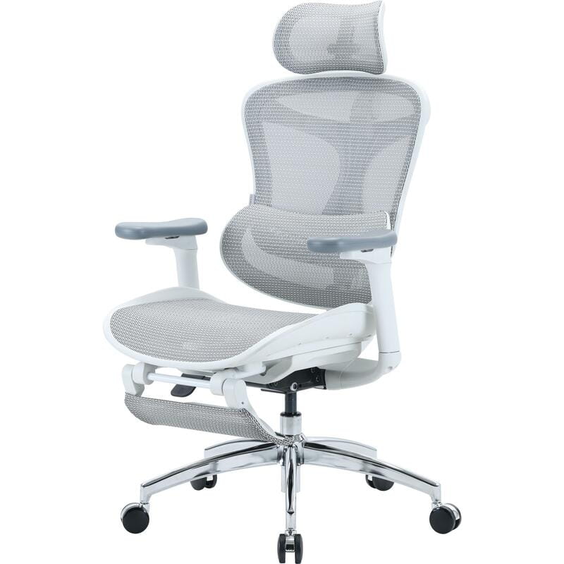 Крісло офісне Sihoo Doro C300L Mesh White with footrest (Doro-C300L-A3-102-JT)