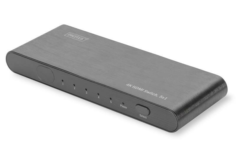 Відеокомутатор Digitus UHD HDMI (INx5 - OUTx1) 4K Black (DS-45317)