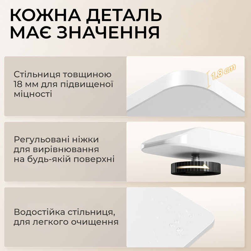 Компьютерный стол Sihoo D03 White (D03-106/D03-107)