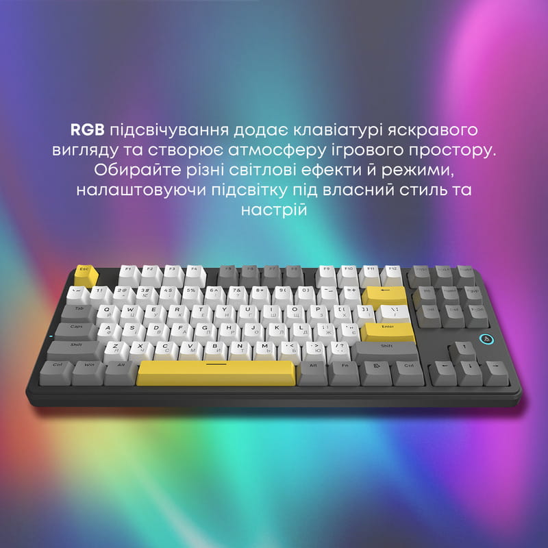 Клавіатура Ajazz AK870 V2 Flying Fish Switch Black USB-C (AK870-V2-FF-BGY)