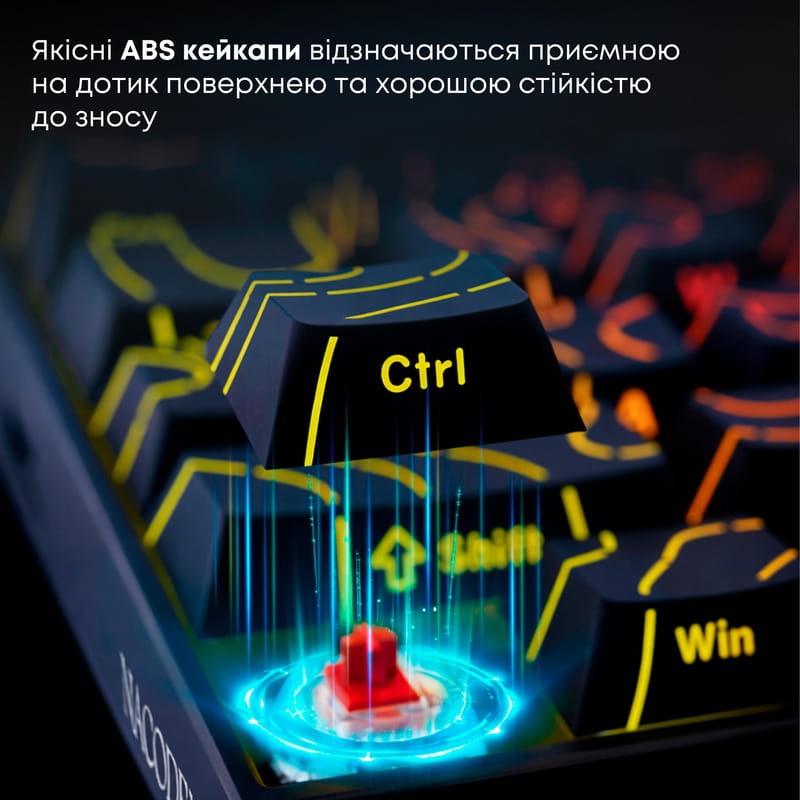 Клавіатура Ajazz NK68 Red Switch Black USB-C (NK68-R-S-B)