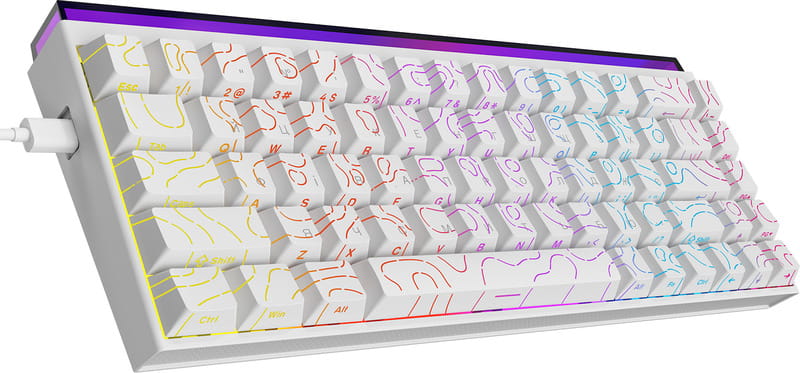 Клавіатура Ajazz NK68 Red Switch White USB-C (NK68-R-S-W)