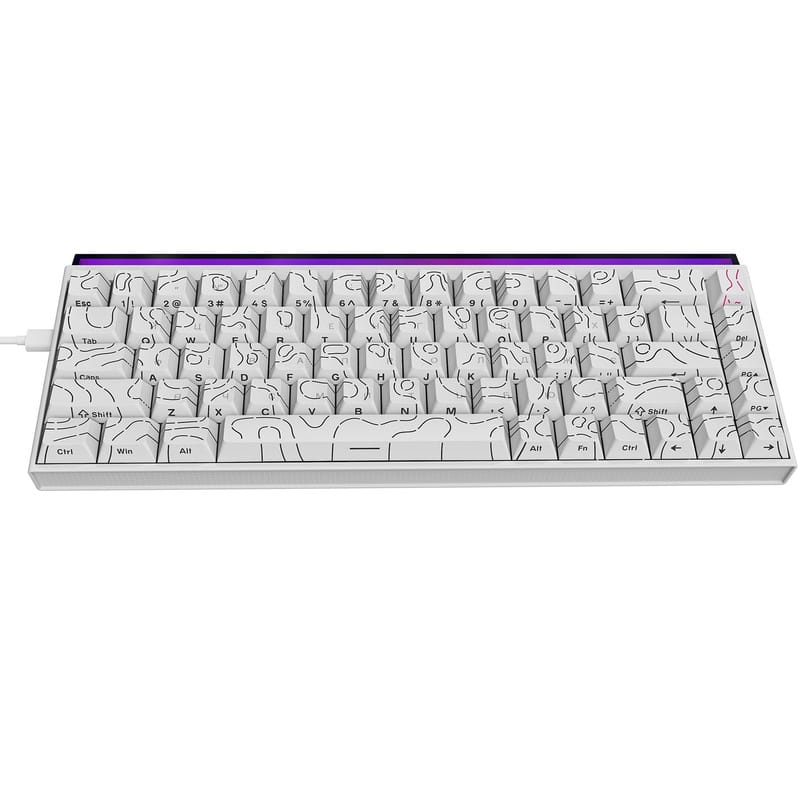 Клавіатура Ajazz NK68 Red Switch White USB-C (NK68-R-S-W)