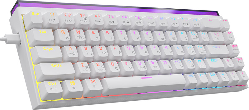 Клавиатура Ajazz NK68 Red Switch White USB-C (NK68-R-W)