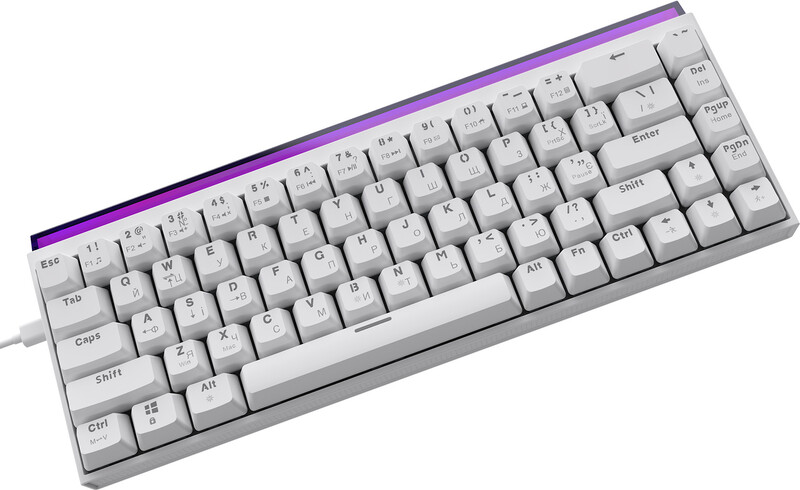 Клавиатура Ajazz NK68 Red Switch White USB-C (NK68-R-W)