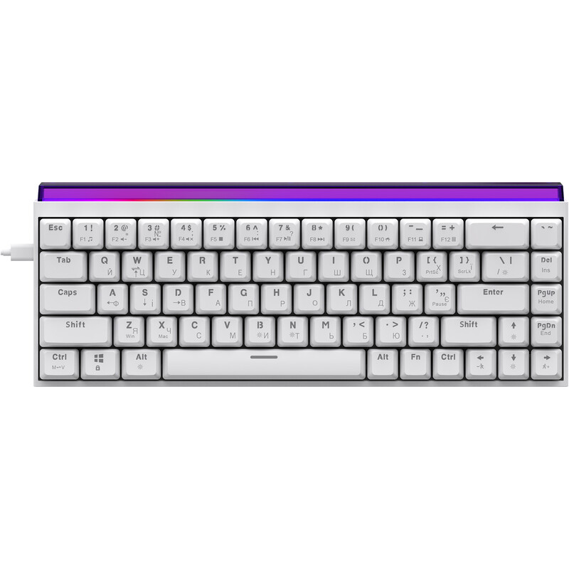 Клавиатура Ajazz NK68 Red Switch White USB-C (NK68-R-W)