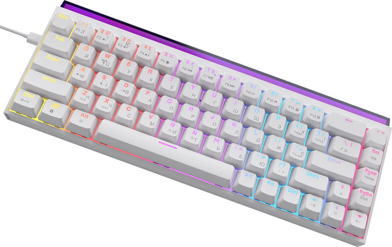 Клавіатура Ajazz NK68 Red Switch White USB-C (NK68-R-W)