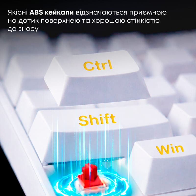 Клавіатура Ajazz NK68 Red Switch White USB-C (NK68-R-W)
