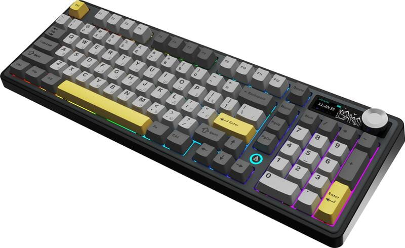 Клавіатура бездротова Ajazz AK980 V2 Gift Switch V2 Black (AK980-V2-G-BGY)