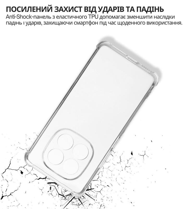 Чохол-накладка BeCover Anti-Shock для Xiaomi Redmi Note 15 Pro 4G Clear (714911)