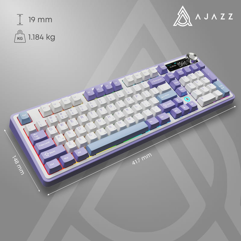 Клавіатура бездротова Ajazz AK980 V2 Gift Switch V2 White (AK980-V2-G-PWB)