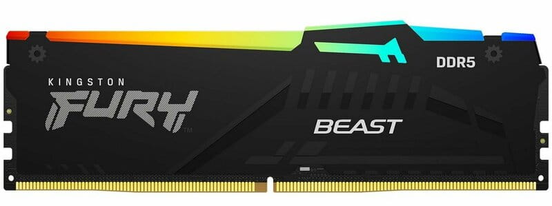 Модуль пам`яті DDR5 2x8GB/5600 Kingston Fury Beast RGB Black (KF556C40BBAK2-16)