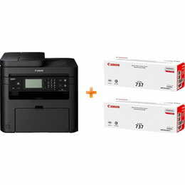 МФУ А4 ч/б Canon i-SENSYS MF237w c Wi-Fi (1418C170AA) + 2 картриджа Canon 737