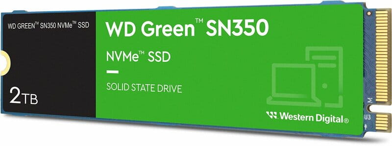 Накопичувач SSD 2TB WD Green SN350 M.2 2280 PCIe 3.0 x4 3D NAND (WDS200T3G0C)
