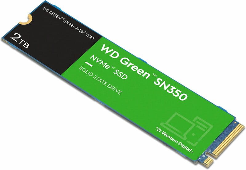 Накопичувач SSD 2TB WD Green SN350 M.2 2280 PCIe 3.0 x4 3D NAND (WDS200T3G0C)