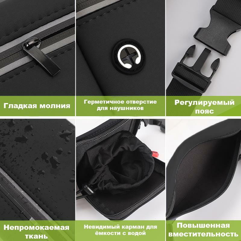 Поясна сумка BeCover DL0007 Black (706066) + органайзер для навушників
