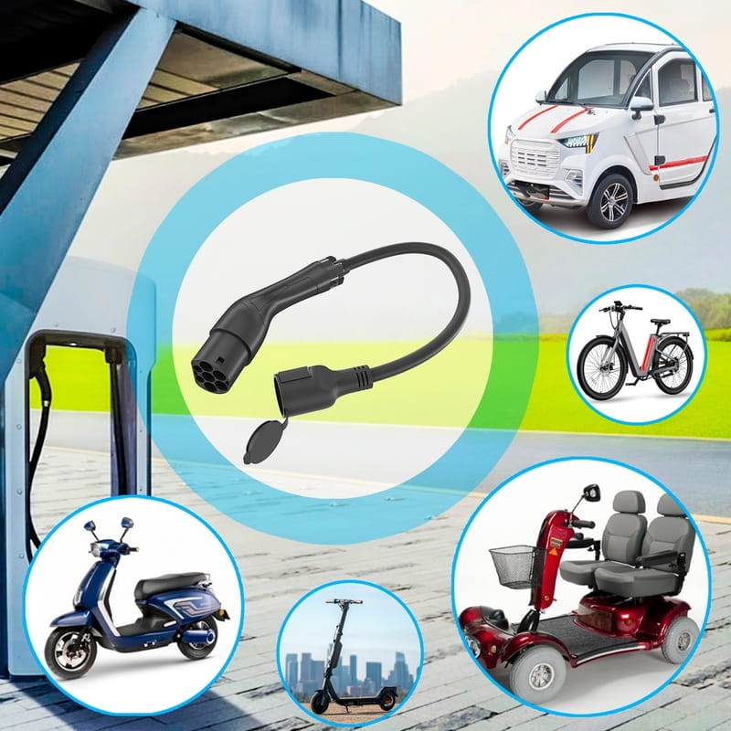 Переходник EnerGenie для электромобиля Type 2 в евророзетку 16А (EV-T2MACF-3.7KW-0.5M)