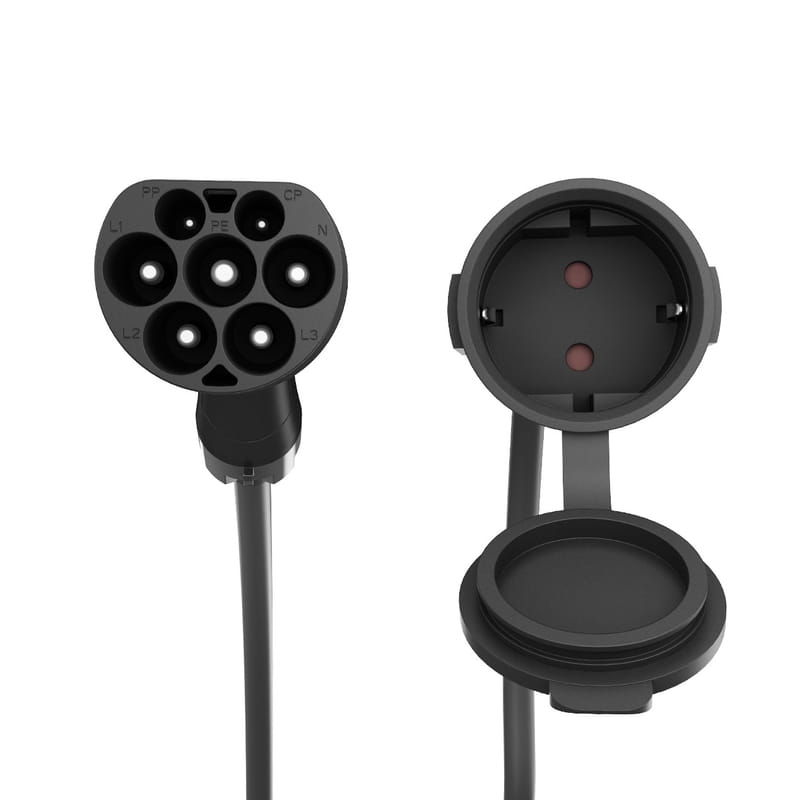 Переходник EnerGenie для электромобиля Type 2 в евророзетку 16А (EV-T2MACF-3.7KW-0.5M)