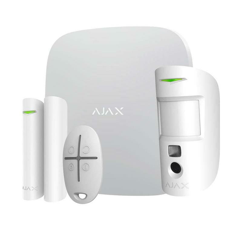Комплект охранной сигнализации Ajax StarterKit Cam Plus White (20294.66.WH1/25472.66.WH1)