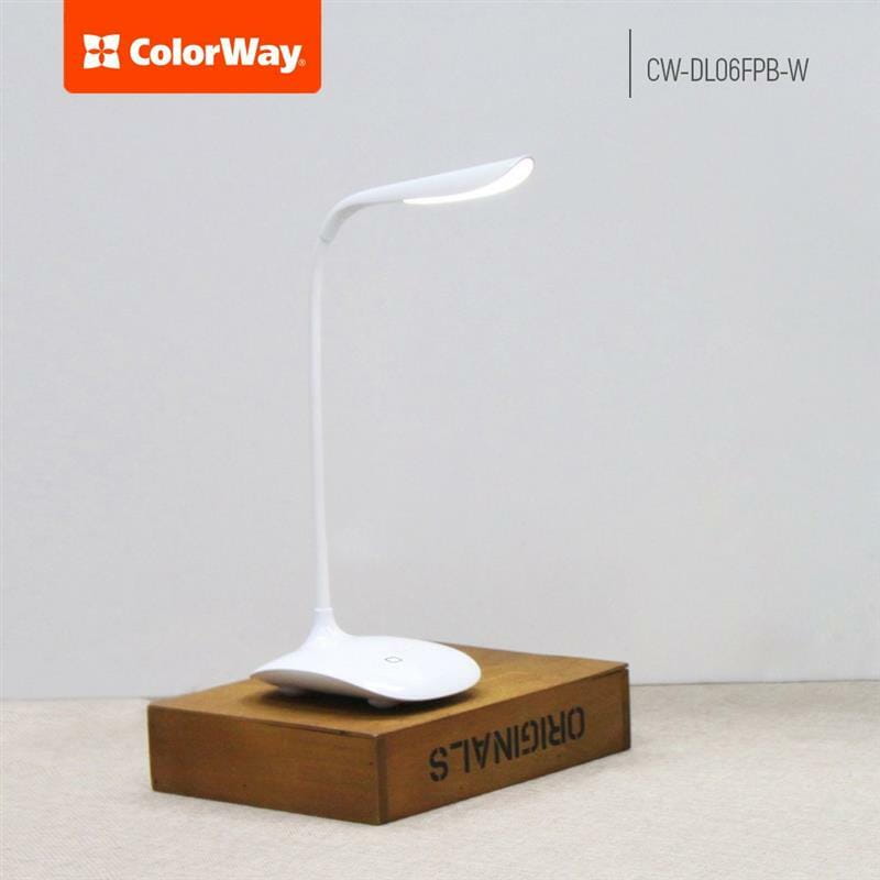 Настільна лампа LED ColorWay CW-DL06FPB-W White