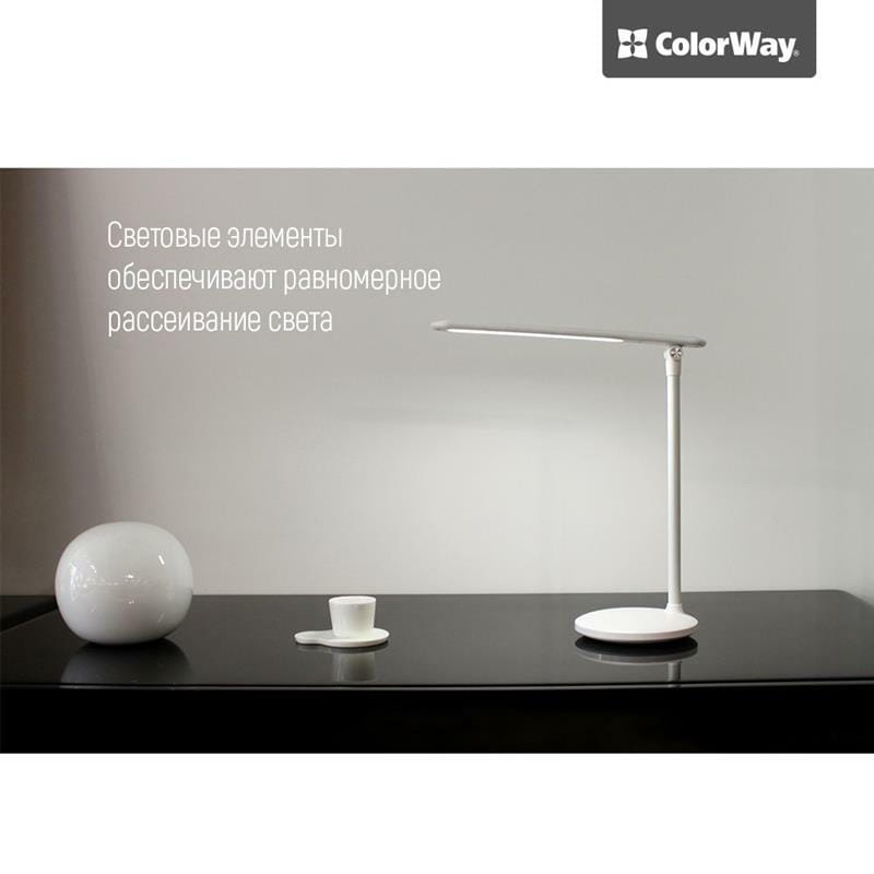 Настольная лампа LED ColorWay CW-DL02B-W White