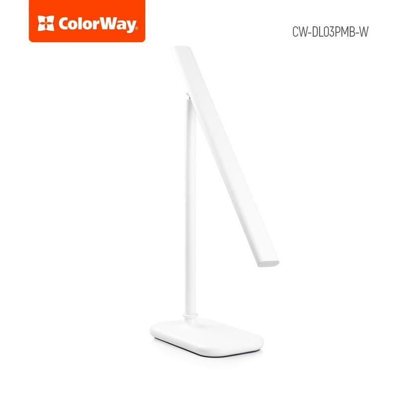 Настільна лампа LED ColorWay CW-DL03PMB-W White