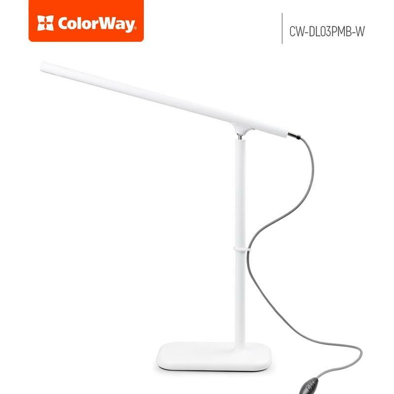 Настільна лампа LED ColorWay CW-DL03PMB-W White