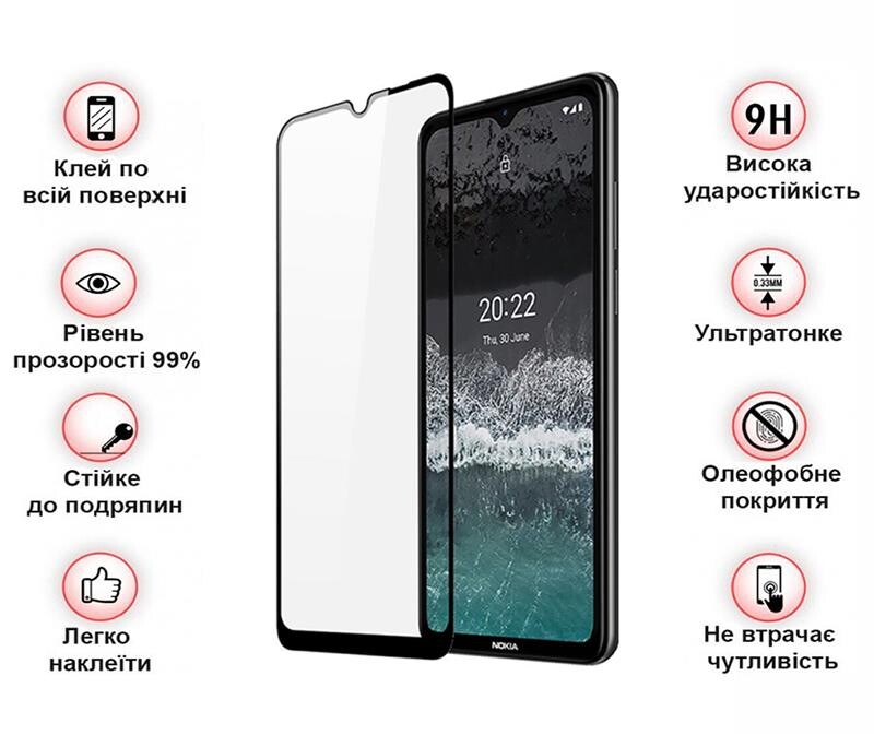 Захисне скло BeCover для Nokia C21 Black (709741)