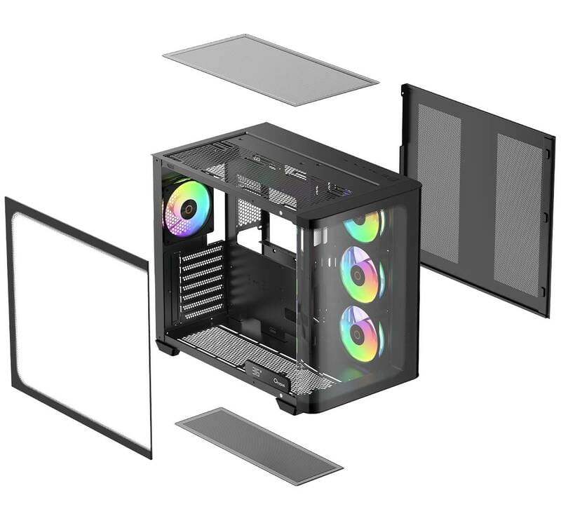 Корпус Ocypus Iota C70 Curve ARGB Black (IOTA-C70-BKD400CD-GL)