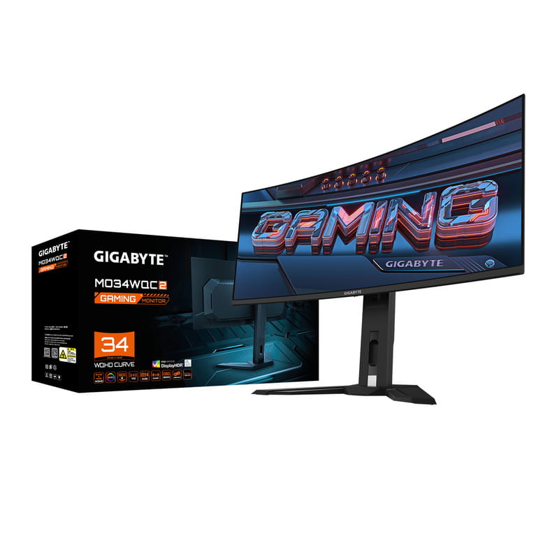 Монітор Gigabyte 34" Gaming MO34WQC2 OLED Black Curved 240Hz