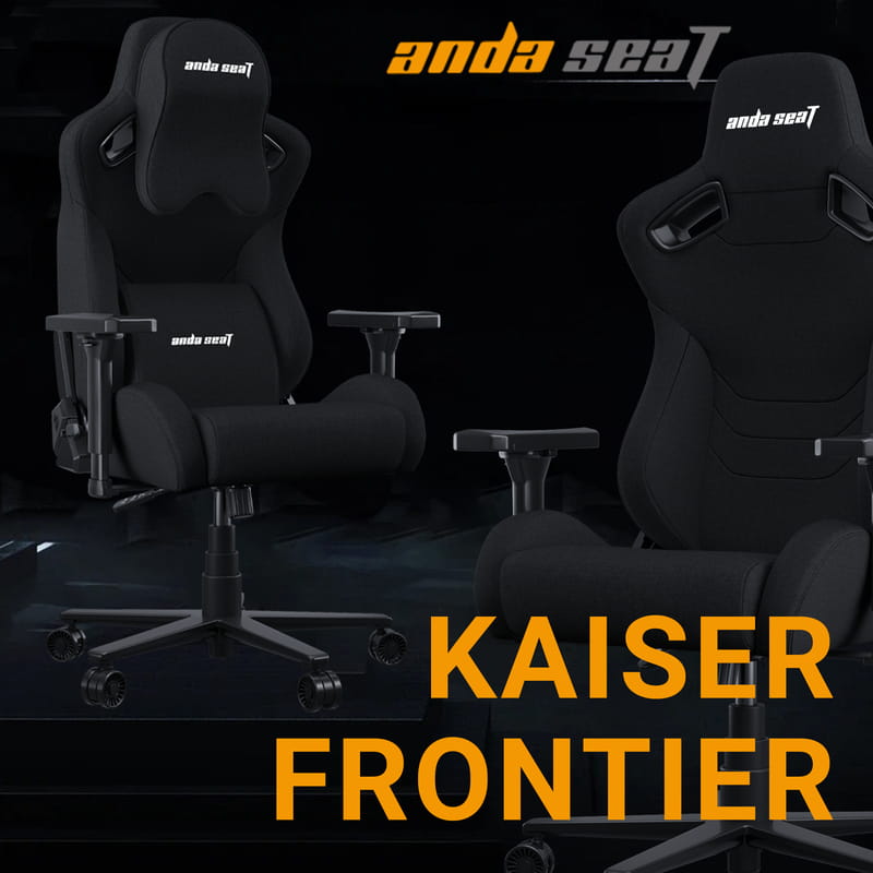 Кресло для геймеров Anda Seat Kaiser Frontier Size XL Black Fabric (AD12YXL-17-B-F-B02)
