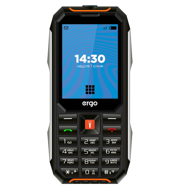 Мобильный телефон Ergo E283 Dual Sim Black Orange