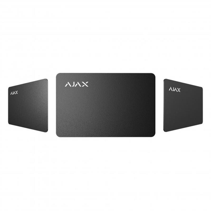 Безконтактна картка Ajax Pass Black (10шт) для клавіатури KeyPad Plus