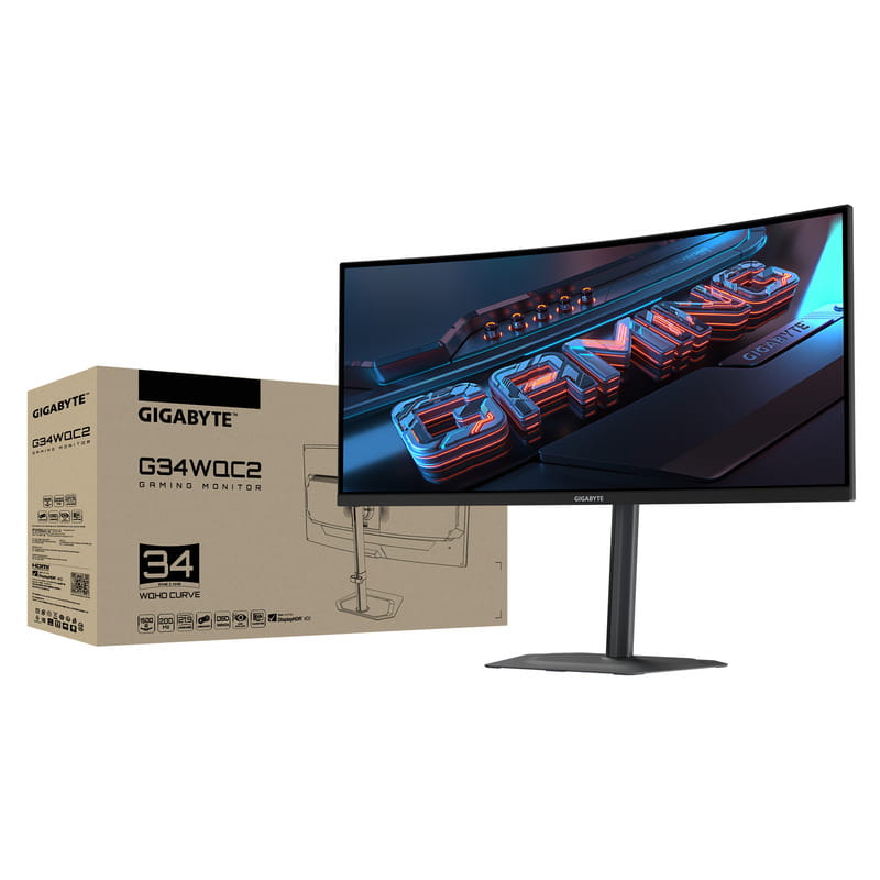 Монитор Gigabyte 34" Gaming G34WQC2 VA Black Curved 200Hz