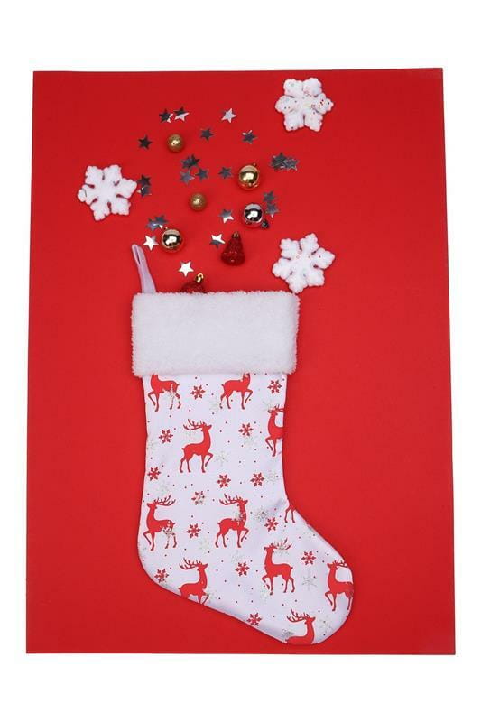 Шкарпетка для подарунків ColorWay (CW-MCS38WH) Merry Christmas, 38см, White/Deer