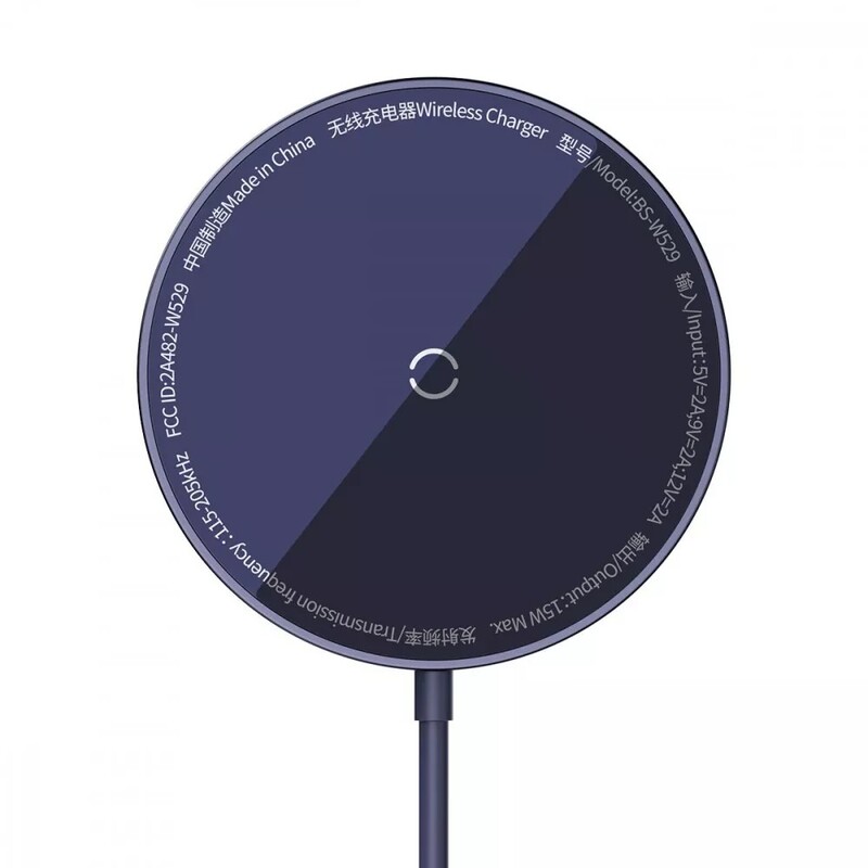 Бездротовий зарядний пристрій Baseus Simple Mini3 Magnetic Wireless Charger 15W Purple (CCJJ040205)