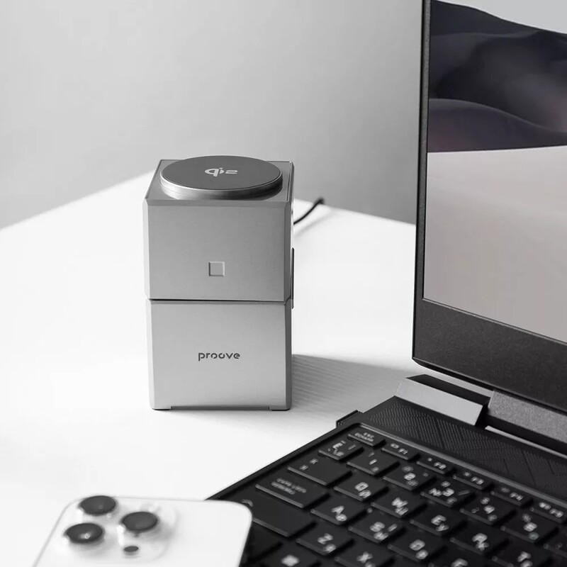 Бездротовий зарядний пристрій Proove Iron Hide 3in1 15W Gray (WSIH15000003)