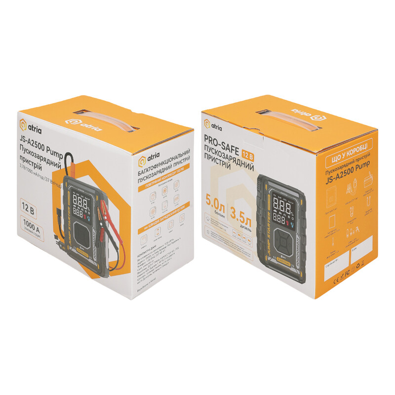 Пусковое устройство для автомобилей Atria JS-A2500 Pump 8000 mAh